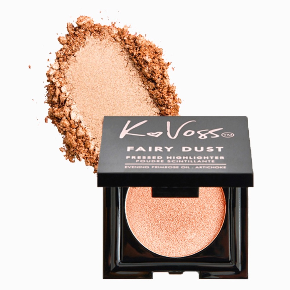 K Voss Fairy Dust Pressed Highlighter — Peachy Gold
